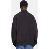 Urban Classics - Oversized Polar Fleece Crewneck sweater/trui - Zwart