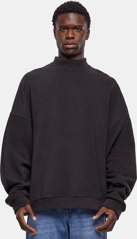 Urban Classics - Oversized Polar Fleece Crewneck sweater/trui - Zwart