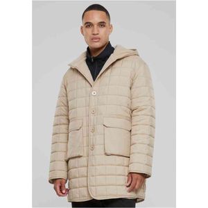 Urban Classics Veste parka doublée en polaire pour homme, Sable mouillé, M