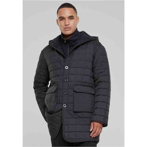 Urban Classics - Parka - Groen - Polyester - Fleece Gevoerd