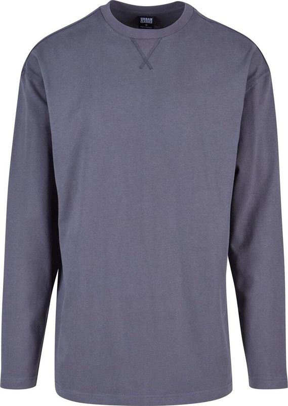 Urban Classics - Oversized Open Edge Longsleeve shirt - Grijs