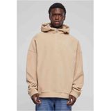 Urban Classics - Oversized Polar Fleece Half Zip Hoodie/trui - Beige