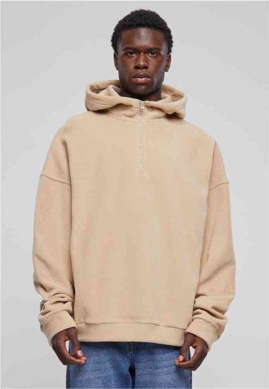 Urban Classics - Oversized Polar Fleece Half Zip Hoodie/trui - Beige