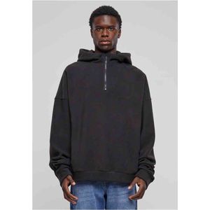 Urban Classics - Oversized Polar Fleece Half Zip Hoodie/trui - Zwart