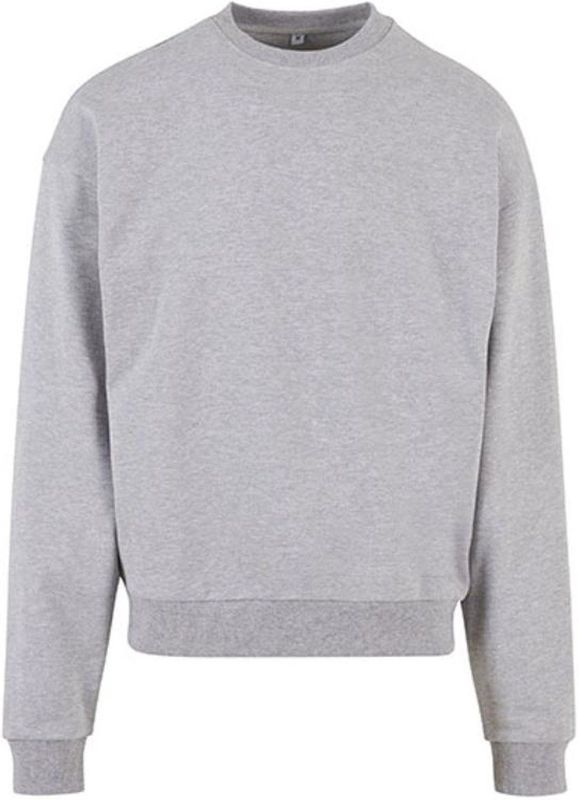 Build Your Brand - Ultra Heavy Crewneck Sweater - Heather Grey maat XS