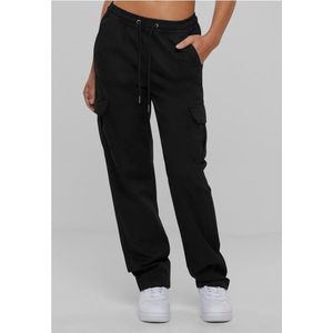 Urban Classics - High Waist Twill Cargobroek - Zwart