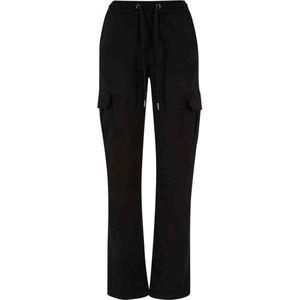 Urban Classics - High Waist Twill Cargobroek - Zwart