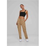Urban Classics - High Waist Twill Cargobroek - Beige