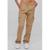 Urban Classics - High Waist Twill Cargobroek - Beige