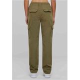 Urban Classics - High Waist Twill Cargobroek - Olijfgroen
