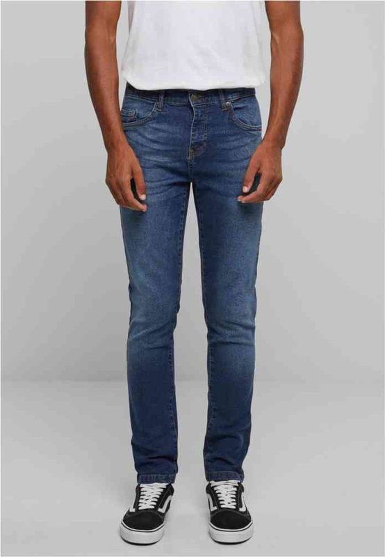 Urban Classics - Heavy Ounce Slim Fit Skinny jeans Donkerblauw