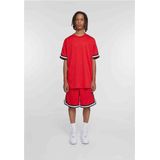 Urban Classics - Stripes Mesh Korte broek - Rood/Zwart