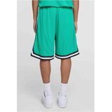 Urban Classics - Stripes Mesh Korte broek - Groen/Zwart