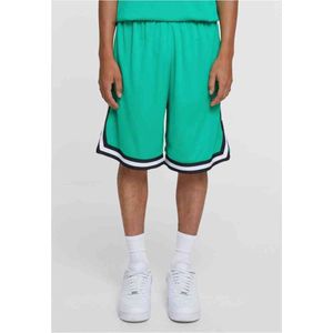 Urban Classics - Stripes Mesh Korte broek - Groen/Zwart