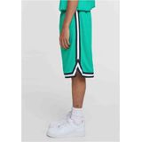 Urban Classics - Stripes Mesh Korte broek - Groen/Zwart