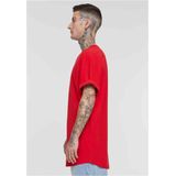 Urban Classics - Long Shaped Turnup Heren T-shirt - Rood