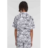 Urban Classics - AOP Resort Shirt - Overhemd - Witescribble - Korte Mouwen - Bloemenprint