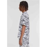 Urban Classics - AOP Resort Shirt - Overhemd - Witescribble - Korte Mouwen - Bloemenprint