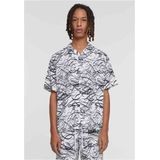 Urban Classics - AOP Resort Shirt - Overhemd - Witescribble - Korte Mouwen - Bloemenprint