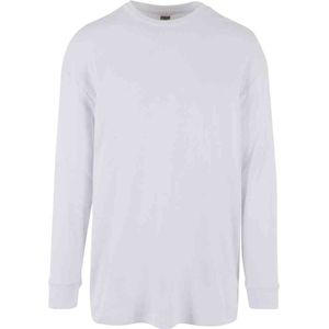 Urban Classics - Organic Boxy Rib Longsleeve shirt Wit