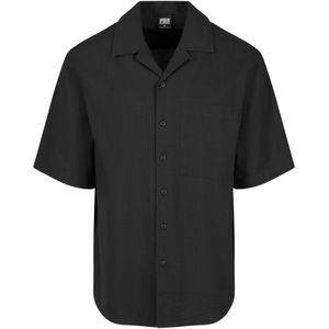 Urban Classics - Seersucker Shirt - Korte Mouwen - Monochroom - Katoen