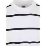 Urban Classics - Oversized Sleeve Modern Stripe Heren T-shirt - Wit Donkerblauw