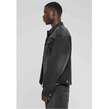 Tussenjas - Denim - Effen - Borstzak - Knoopsluiting