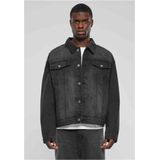 Tussenjas - Denim - Effen - Borstzak - Knoopsluiting