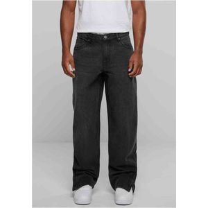 Urban Classics - Heavy Ounce Zipped Jeans Broek rechte pijpen Zwart