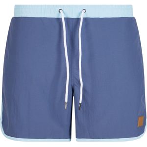 Urban Classics - Retro Zwemshorts - S - Blauw/Blauw