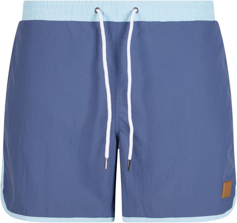 Urban Classics - Retro Zwemshorts - S - Blauw/Blauw