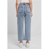 Urban Classics - Cropped Straight Leg Denim Pants - Lichtblauw - Damesbroek