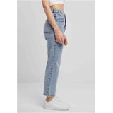 Urban Classics - Cropped Straight Leg Denim Pants - Lichtblauw - Damesbroek