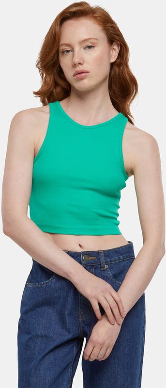 Urban Classics - Rib Crop Top - Groen