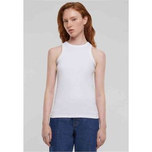 Urban Classics - Dames Racer Back Rib Top - Wit - Katoen