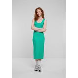 Urban Classics - Geribbelde Damesjurk - Ver-groen - Katoen en Elastaan