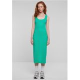 Urban Classics - Geribbelde Damesjurk - Ver-groen - Katoen en Elastaan