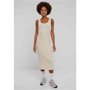 Urban Classics - Geribbelde Damesjurk - Wit zand - A-lijn