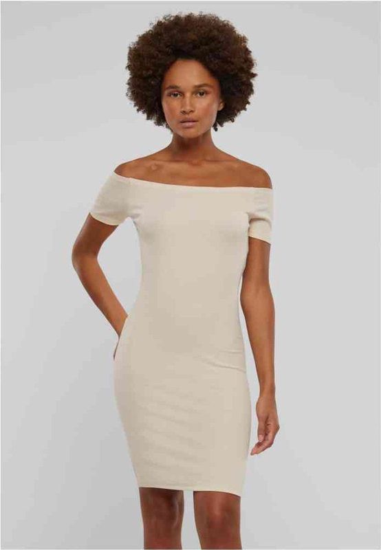 URBAN CLASSICS Shirtkleid Urban Classics Damen Ladies Off Shoulder Rib Dress (1-tlg)