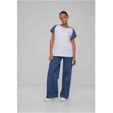 Urban Classics - Contrast Raglan Dames T-shirt - Wit Groen