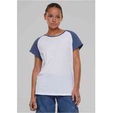 Urban Classics - Contrast Raglan Dames T-shirt - Wit Groen