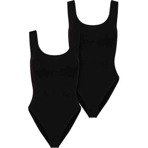 Urban Classics Tb6172a-Dames Organic Tank Body 2 Pack Body Dames, zwart en zwart.