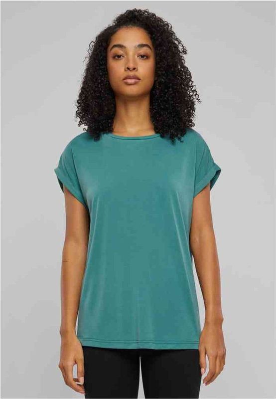 Urban Classics - Modal Extended Shoulder Dames T-shirt - Groen