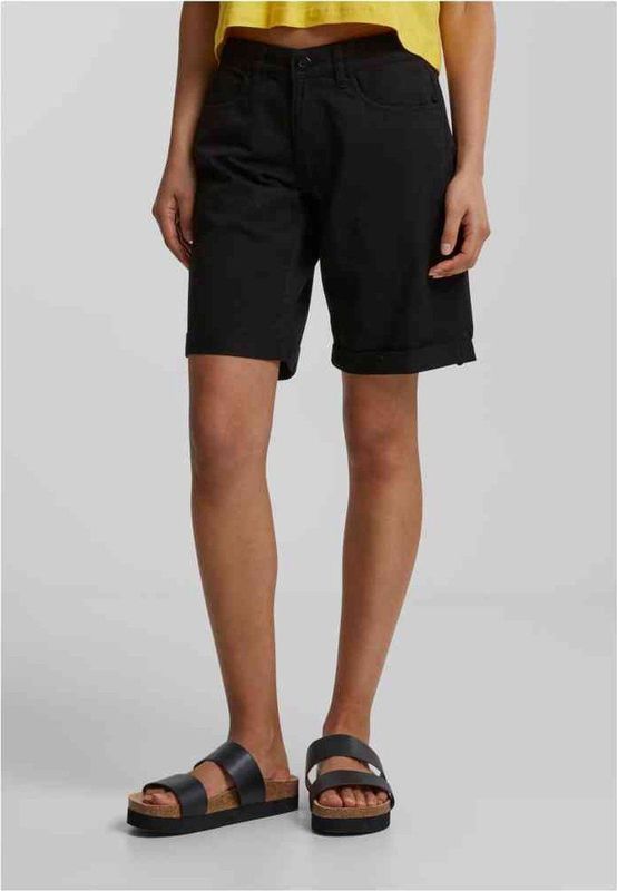 Urban Classics Dames Shorts Ladies Organic Cotton Bermuda Pants Black 26, zwart, 26