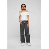 Urban Classics - Organic Rib Off shoulder top - Wit