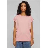 Urban Classics - Ladies Extended Shoulder Tee - T-shirt - Lemonaderoze + Wit - 2-Pack