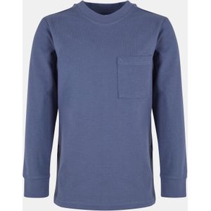 Urban Classics - Heavy Oversized Pocket Kinder Longsleeve shirt - Kids 110 116 - Blauw