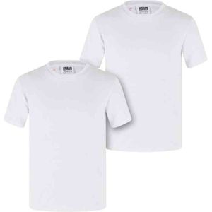 Urban Classics - Stretch Jersey 2-pack Kinder T-shirt - Kids 110 116 - Wit Wit
