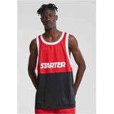 Starter Black Label - Split Mesh Sport top - S/M - Rood/Zwart