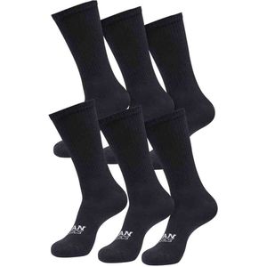 Urban Classics - Simple Flat Knit Sokken - Zwart - 6-Pack